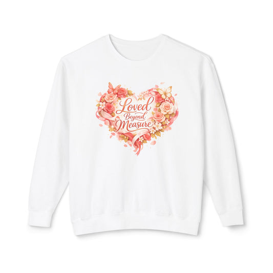 Loved Beyond Measure sweatshirt | floral heart design