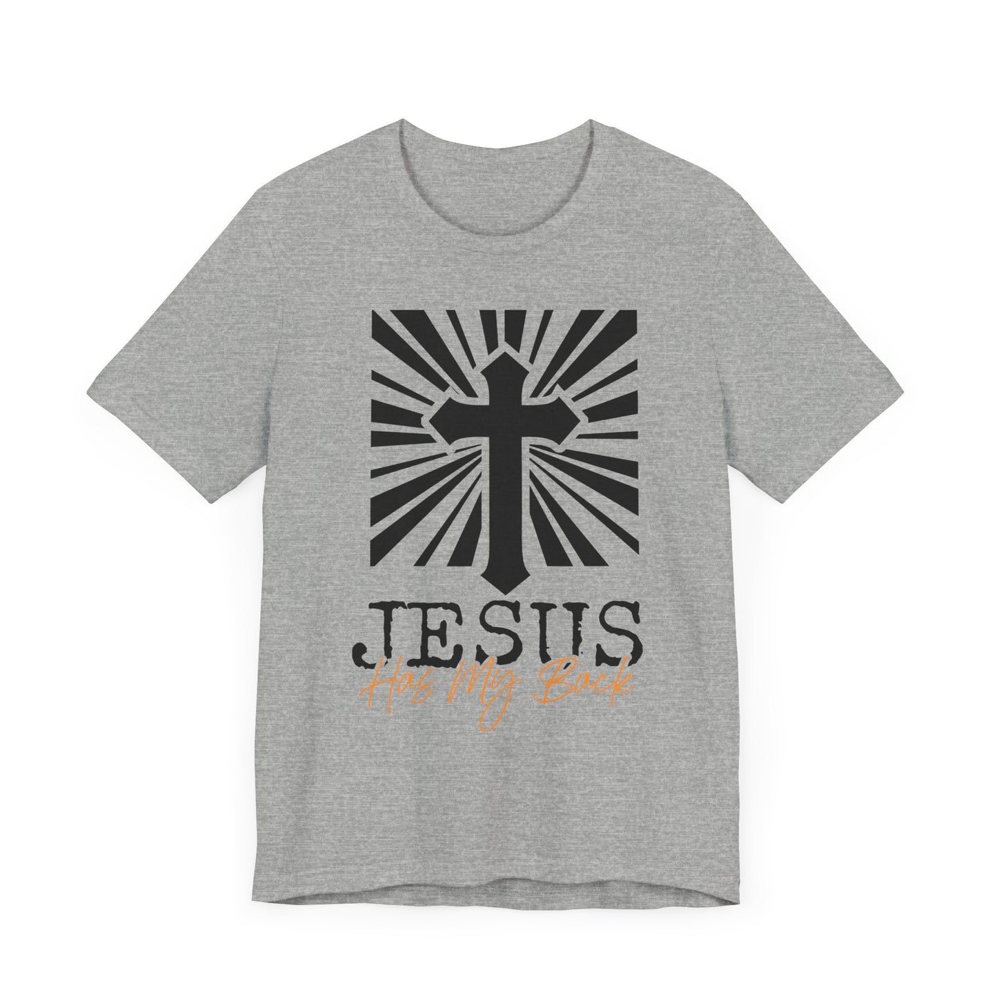 Jesus Has My Back White Unisex Tee