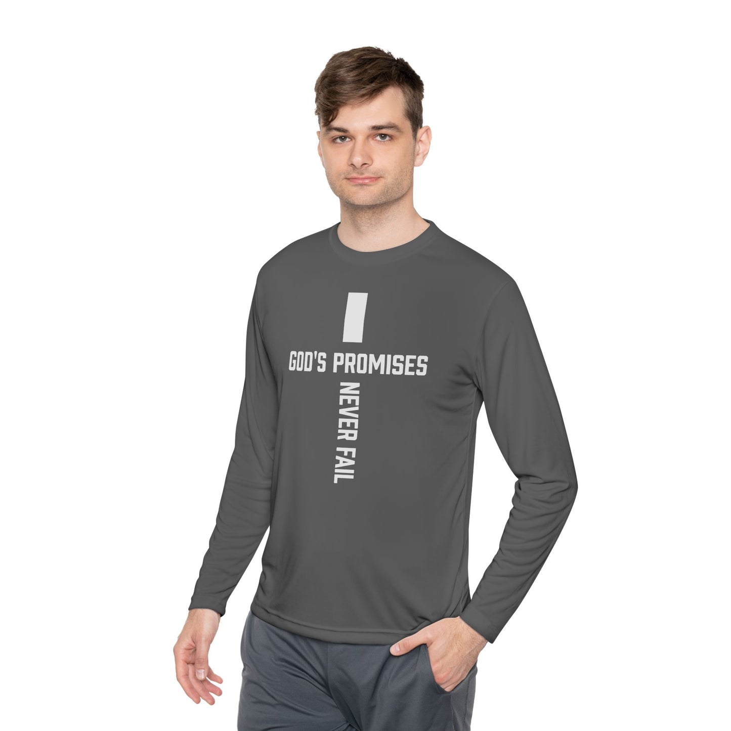 Inspirational Long Sleeve Tee - God's Promises Never Fail