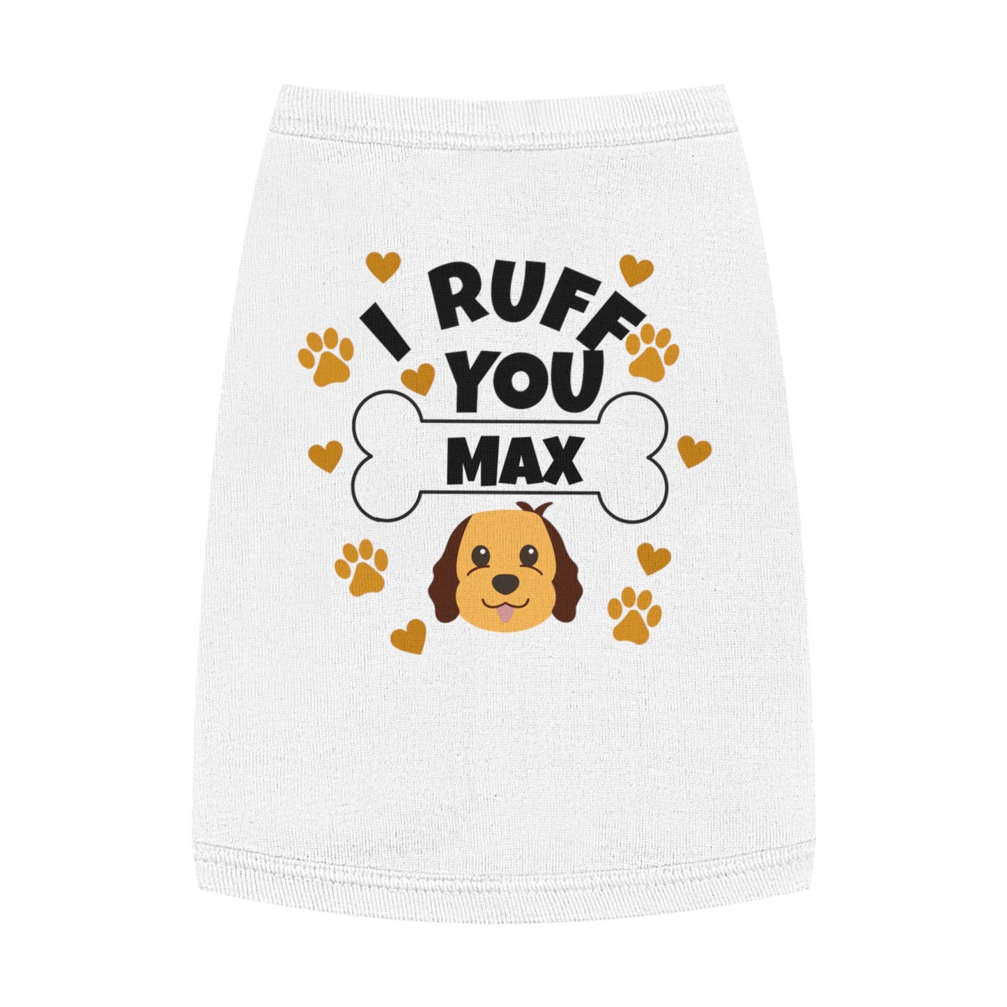 Cute Pet Tank Top for Dogs, I Ruff You Max, Dog Apparel, Pet Outfit, Gifts for Dog Lovers, Valentine’s Day, Pet Birthday
