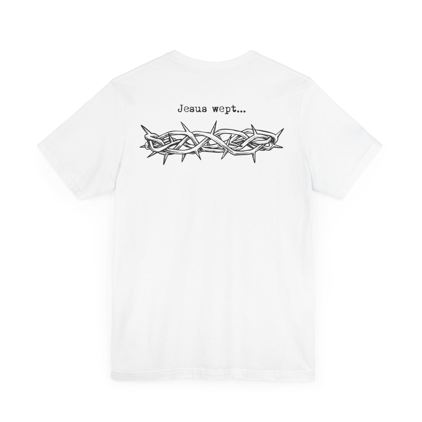 Inspirational Jesus Wept Unisex Jersey Tee