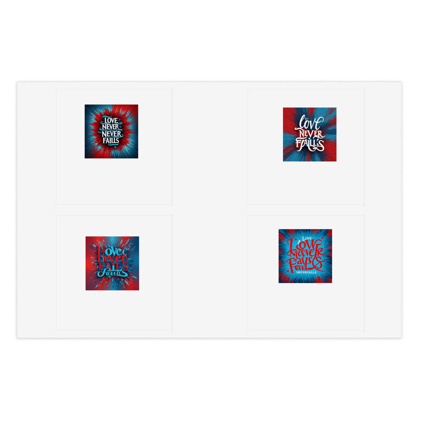 Love Never Fails -Sticker Sheets
