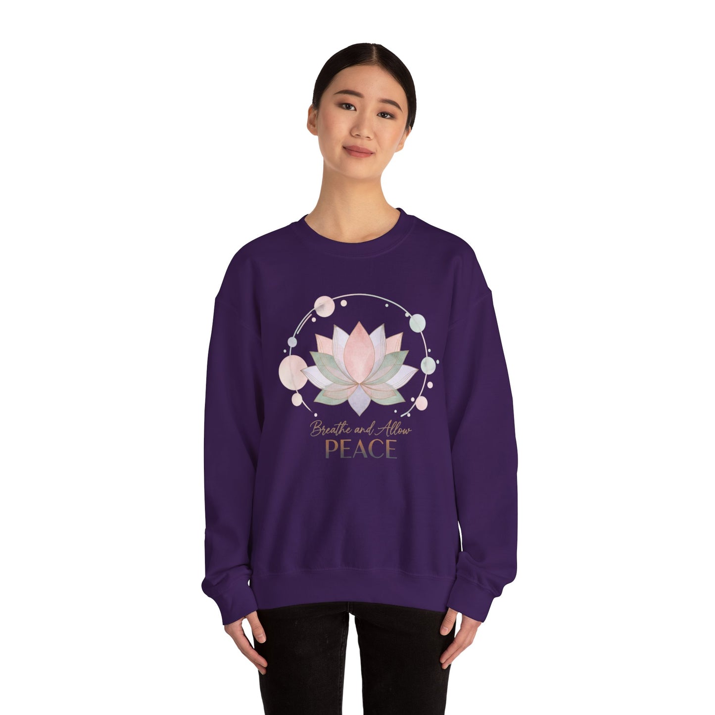 Gentle Boundaries Peace Lotus Sweatshirt | Self Care Mental Wellness