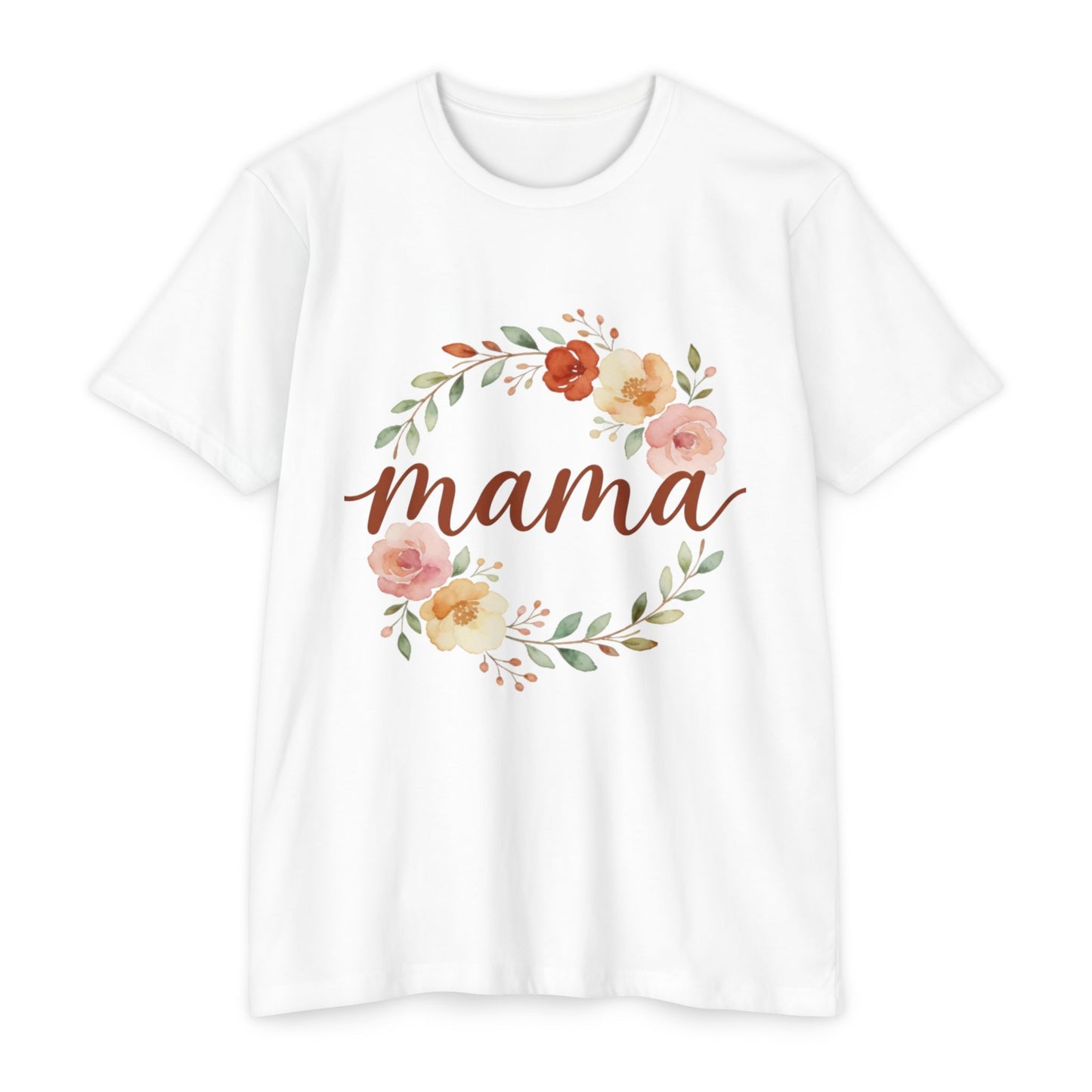 Mama Floral Wreath T-Shirt | Mother's Day Spring Mom Shirt