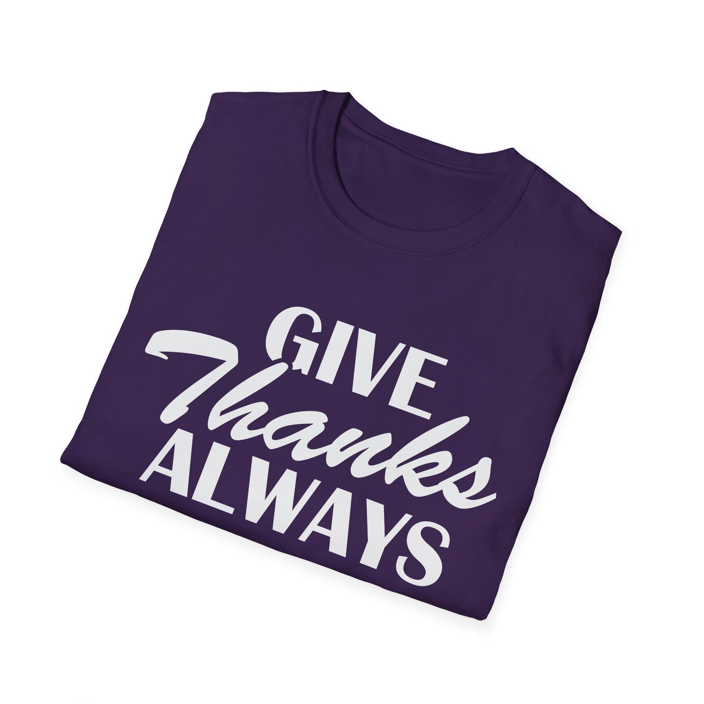 Christian Inspirational T-Shirt-Give Thanks Always