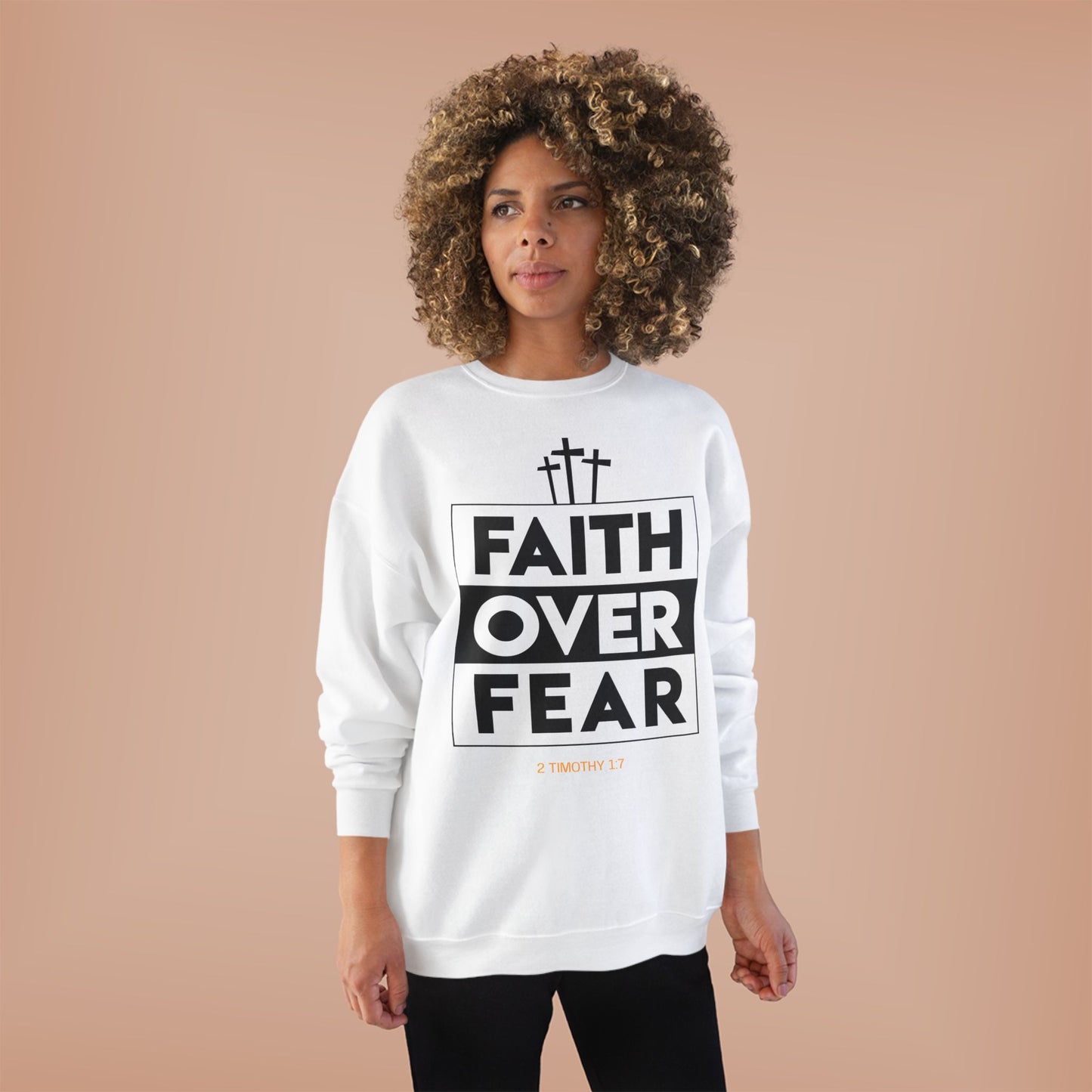 Faith Over Fear Sweatshirt-White