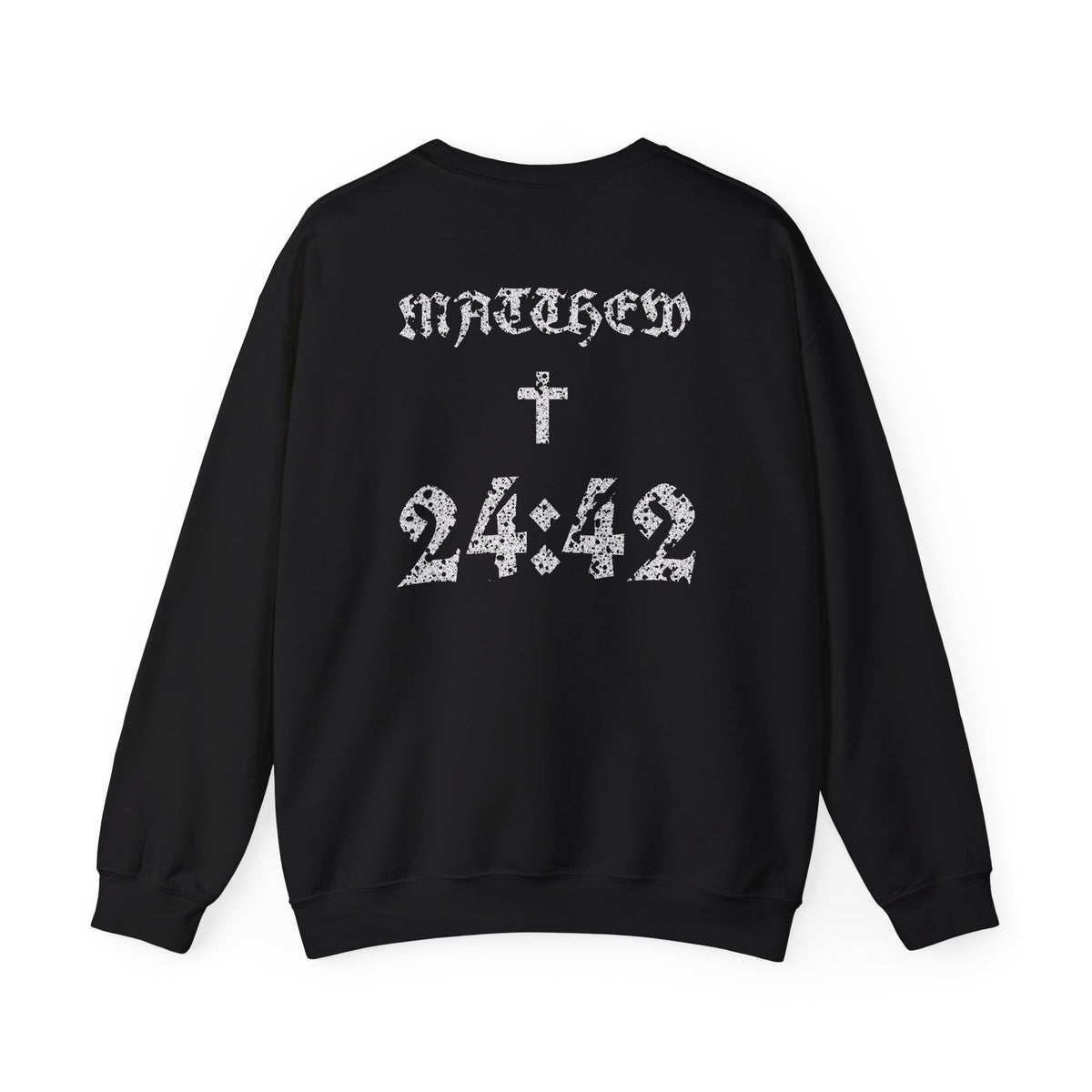 Matthew 24:42 Scripture Crewneck Sweatshirt | Cross Bible Verse