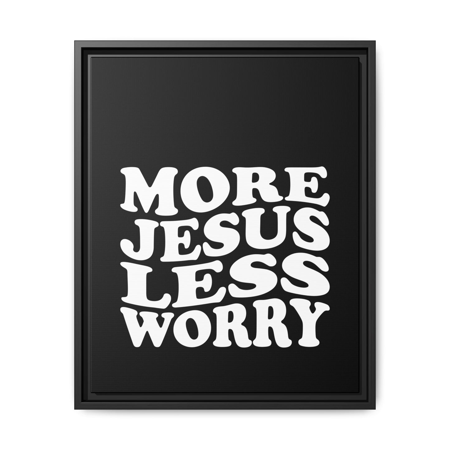 Framed Wall Art: 'More Jesus, Less Worry' Inspirational Decor, Faith-Based Gift, Christian Home Decor, Relaxing Artwork, Motivational [...]