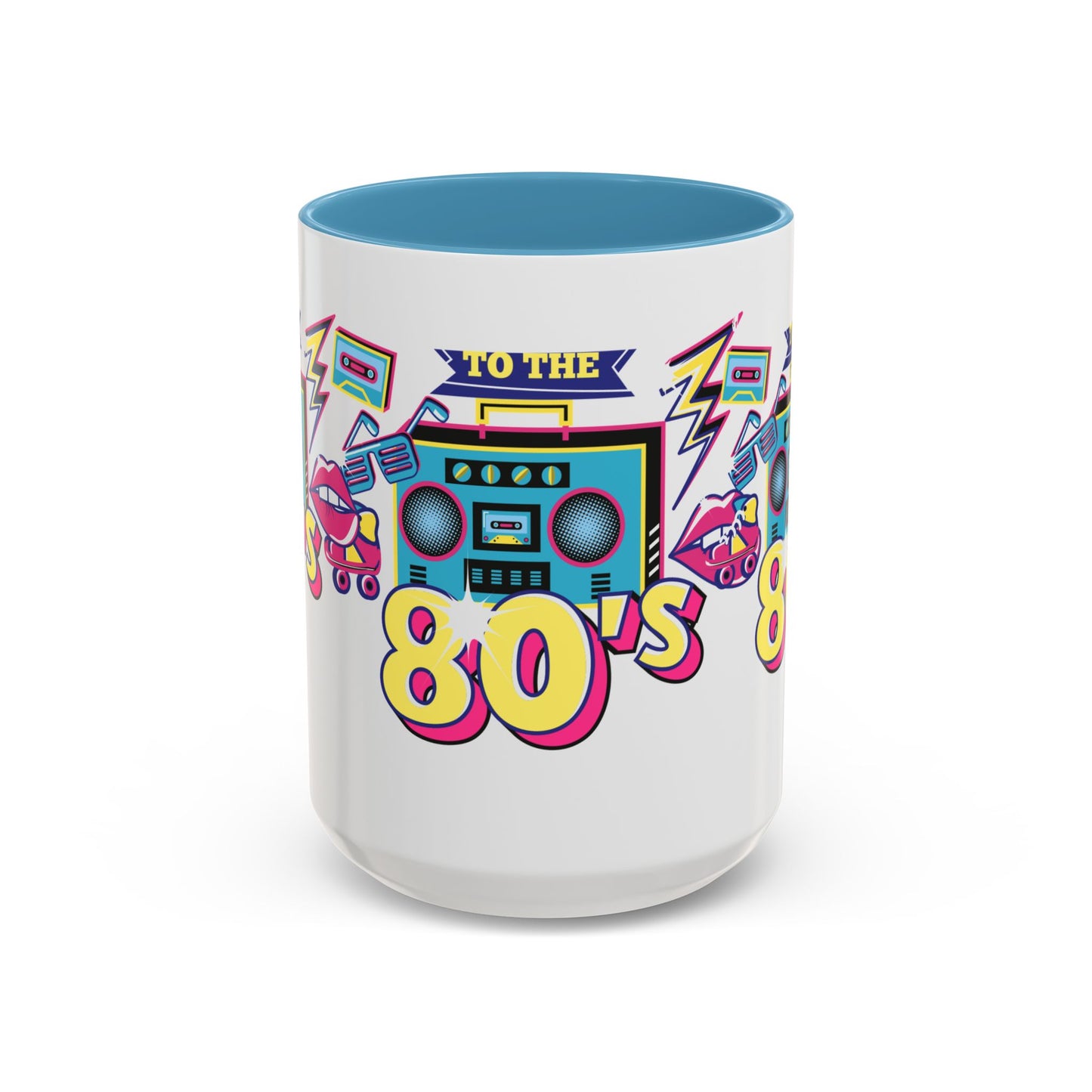 Retro 80's Coffee Mug, Vintage Mug for 80's Lovers, Nostalgic Gift, Boombox Design, Fun Drinkware for Parties