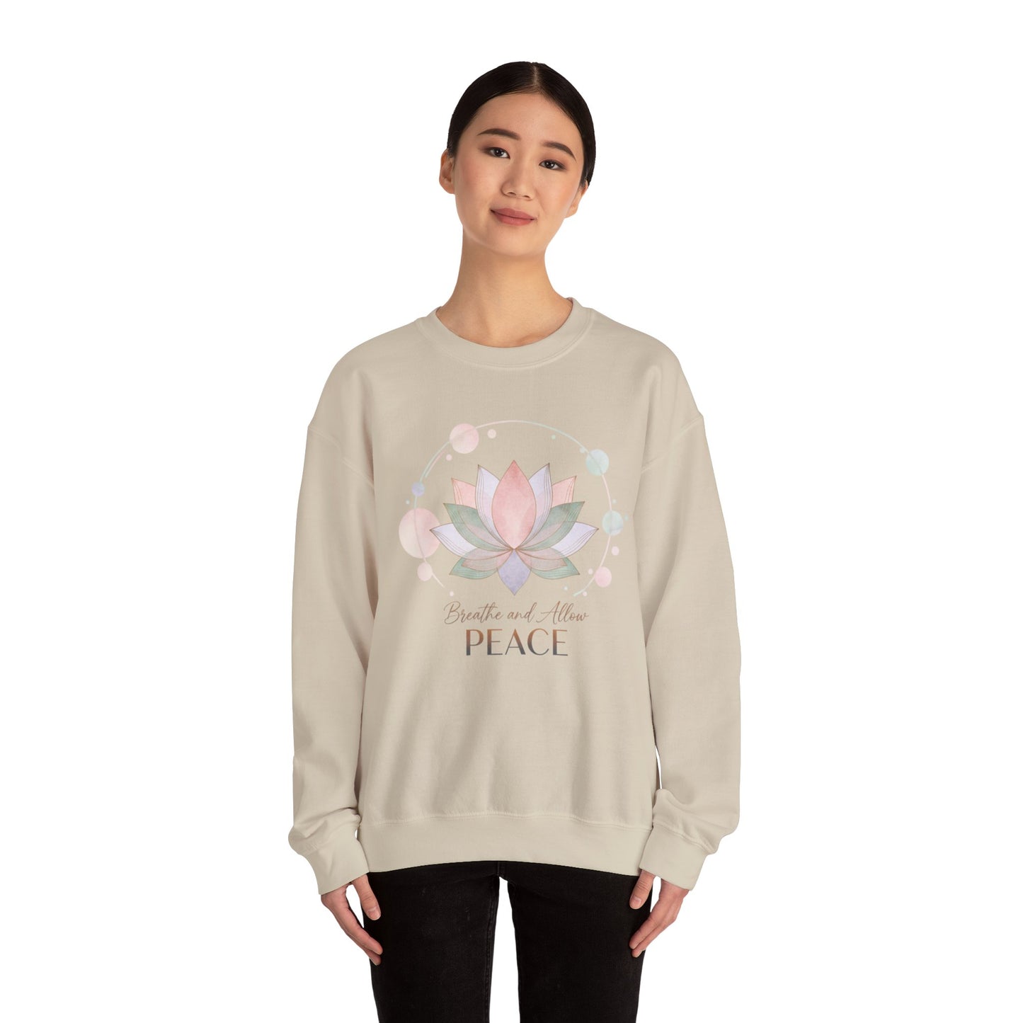 Gentle Boundaries Peace Lotus Sweatshirt | Self Care Mental Wellness