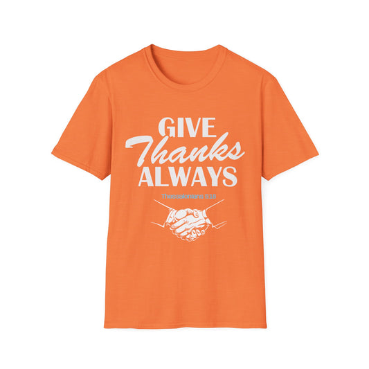 Christian Inspirational T-Shirt-Give Thanks Always