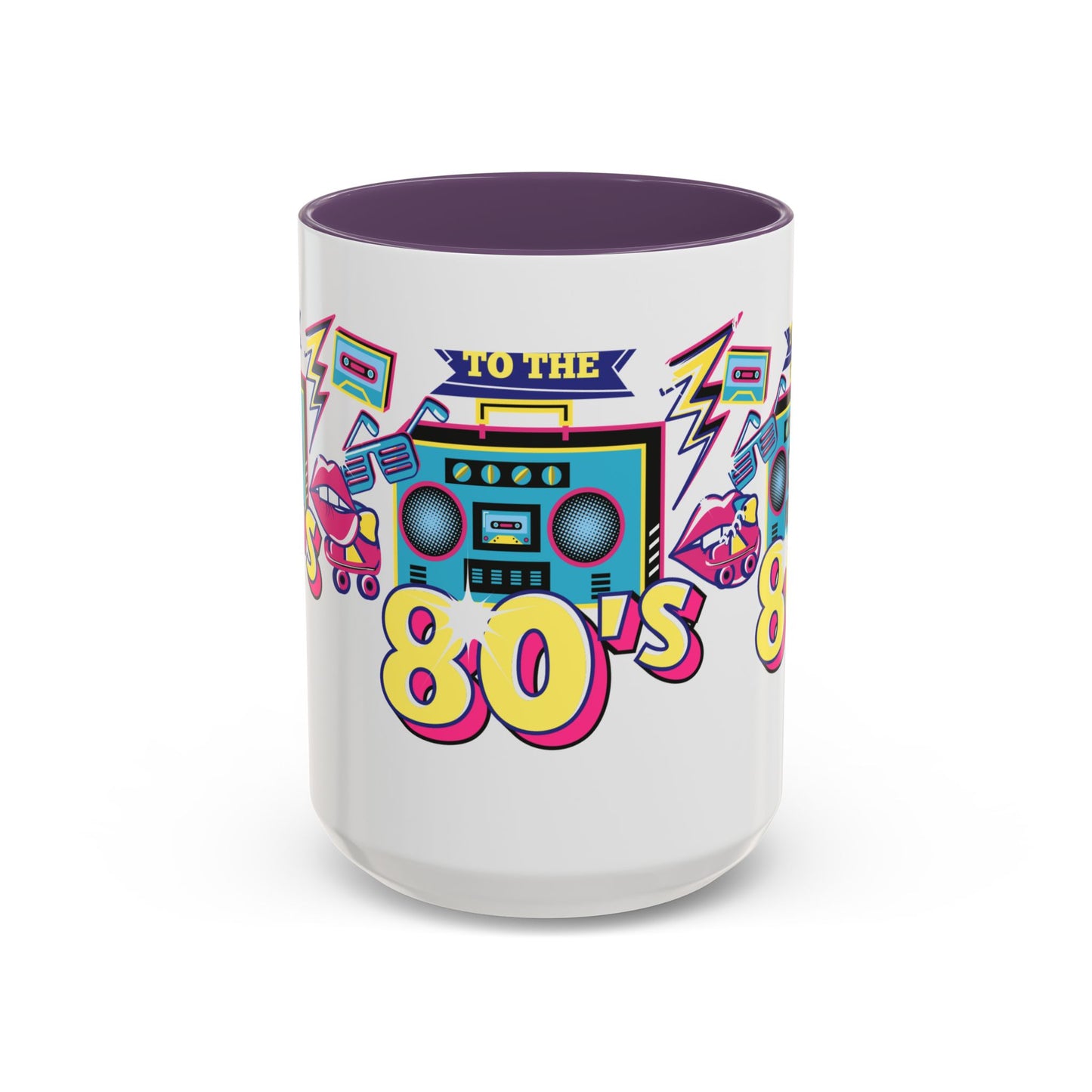 Retro 80's Coffee Mug, Vintage Mug for 80's Lovers, Nostalgic Gift, Boombox Design, Fun Drinkware for Parties