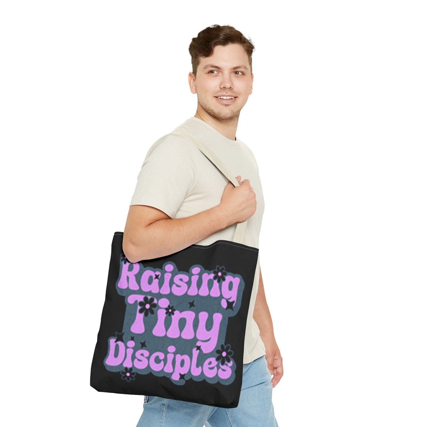Raising Tiny Disciples Tote Bag - Eco-Friendly Bag for Moms & Caregivers