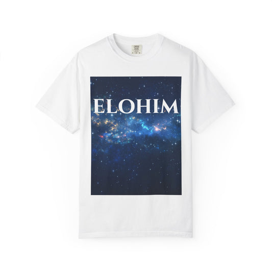 Cosmic Elohim T-Shirt, Unisex Space Tee, Spiritual Apparel, Gift for Star Lovers, Faith-Based Fashion, Everyday Casual Wear