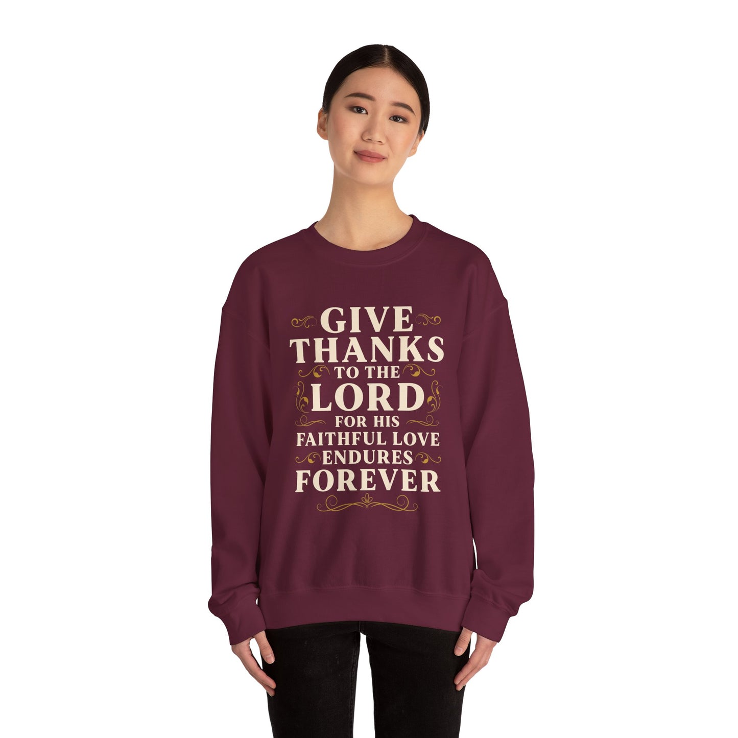 Faithful Love Crewneck Sweatshirt - Christian Gift, Thanksgiving Apparel