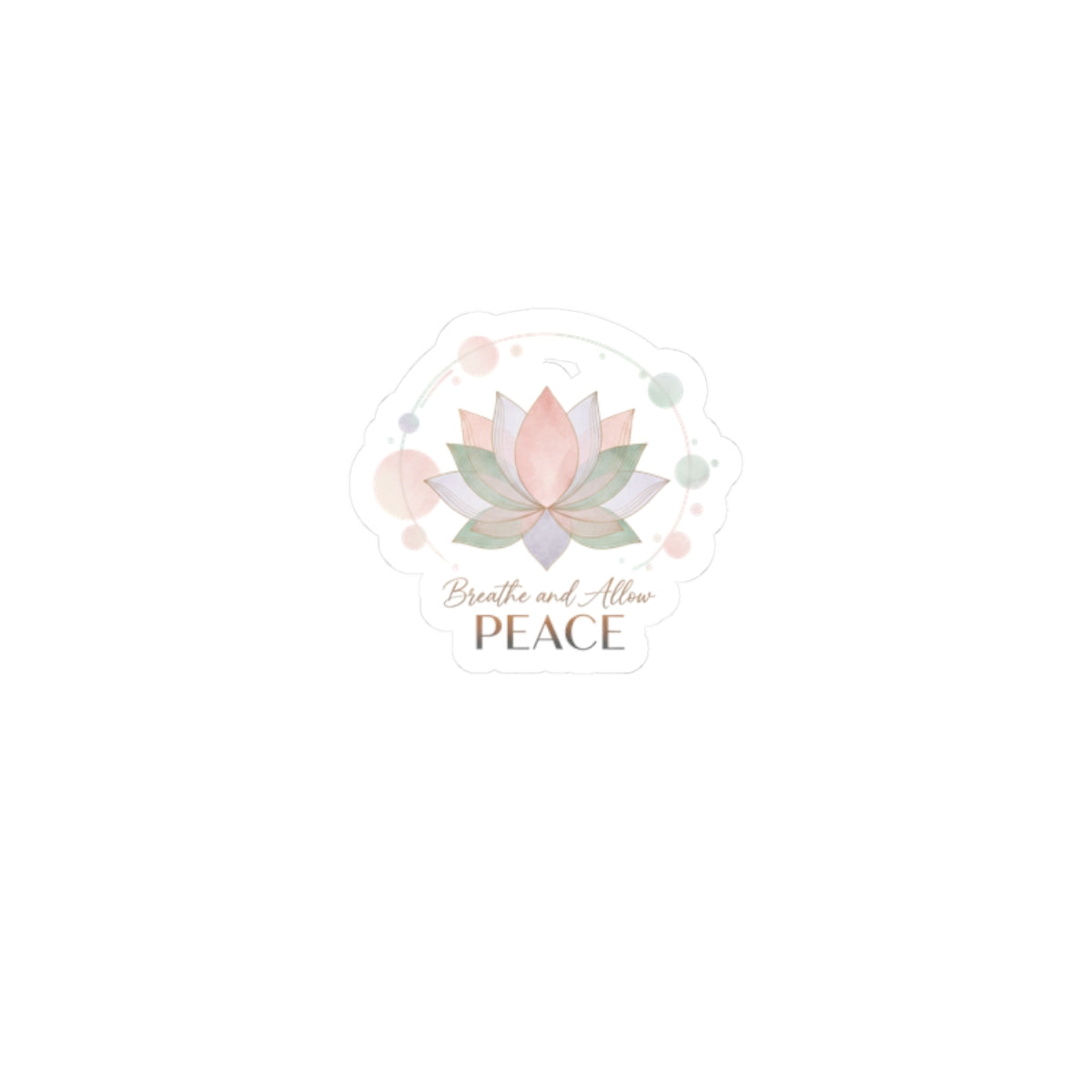 Breathe and Allow Peace Sticker | Mental Wellness, Boundary Reminder