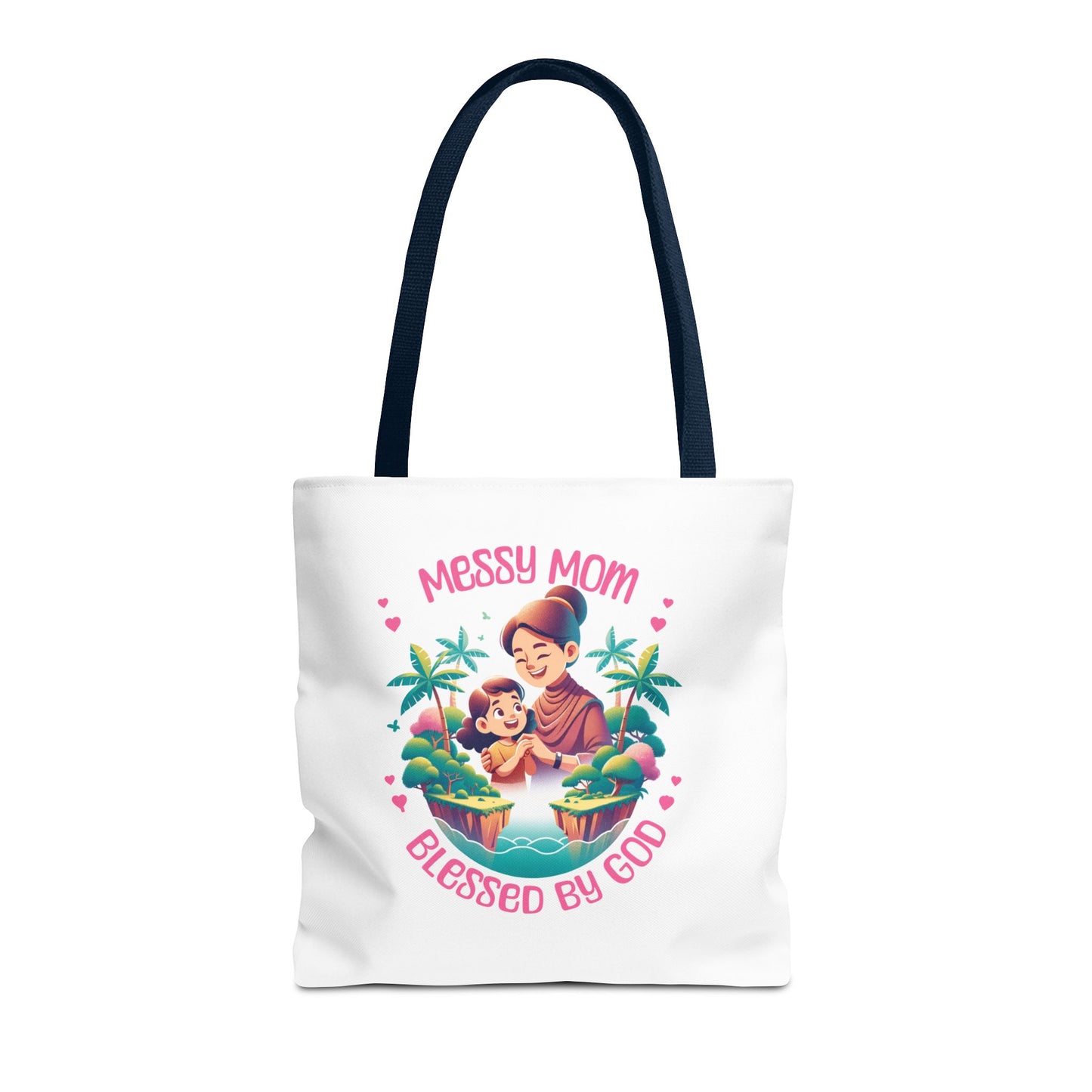 Messy Mom Blessed by God Tote Bag - Perfect Gift for Mother's Day and Everyday Use