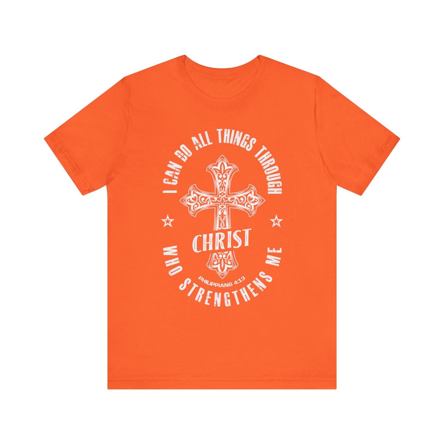 Inspirational Christian Tee - "I Can Do All Things Through Christ" Short Sleeve Shirt
