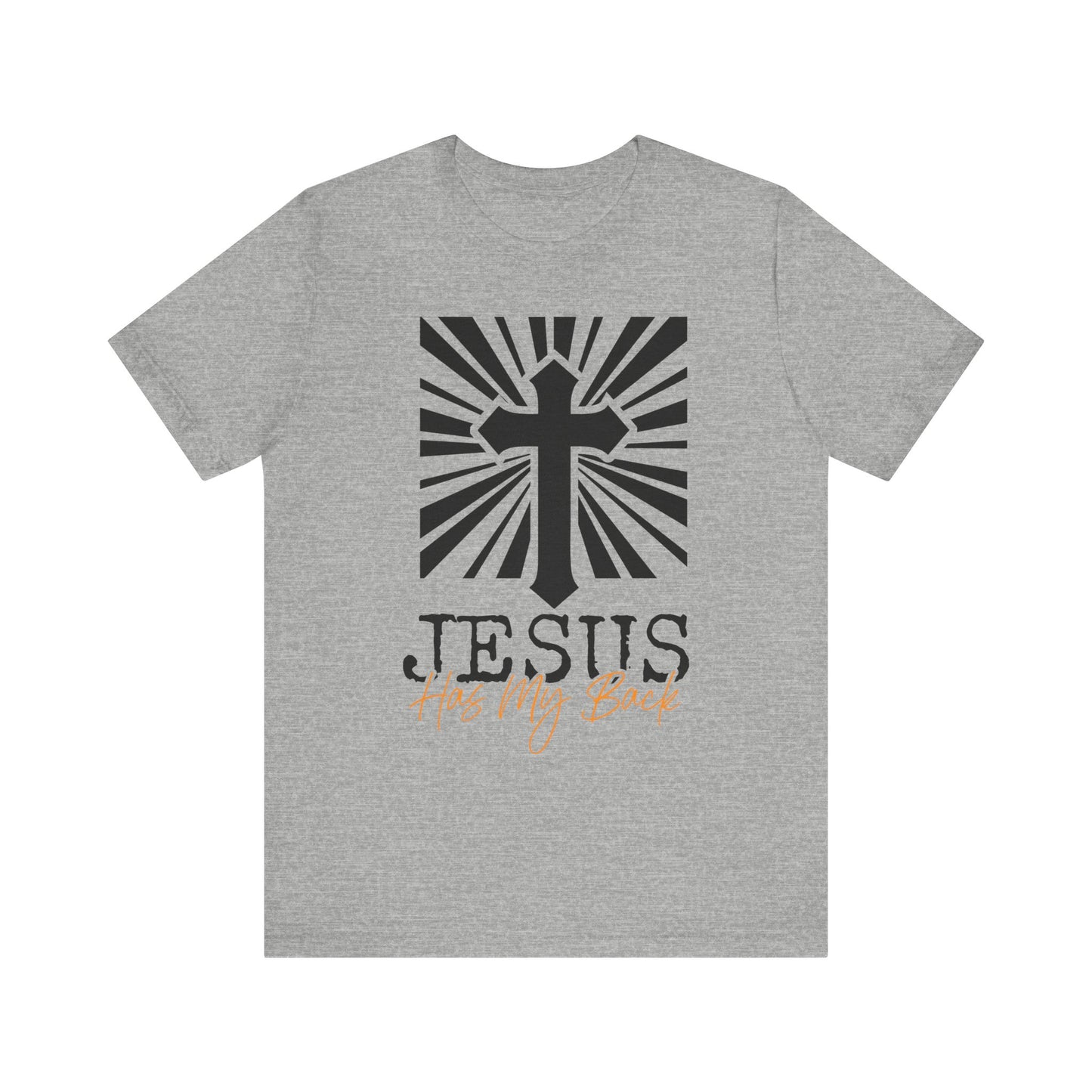 Jesus Has My Back White Unisex Tee