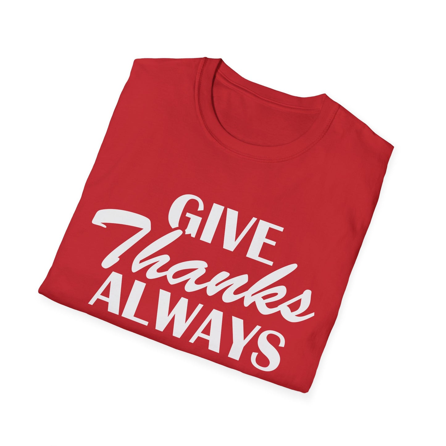Christian Inspirational T-Shirt-Give Thanks Always