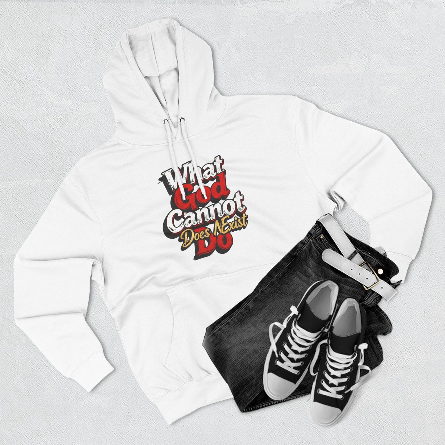What God Cannot Do Hoodie | Faith Typography Religious Pullover