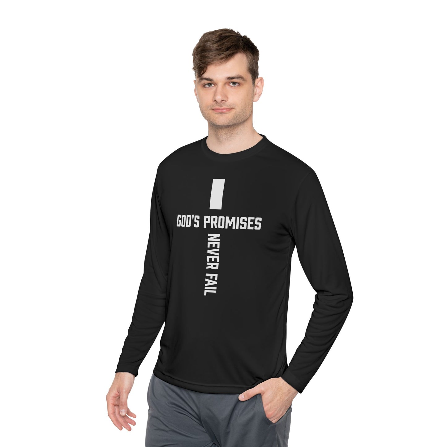Inspirational Long Sleeve Tee - God's Promises Never Fail