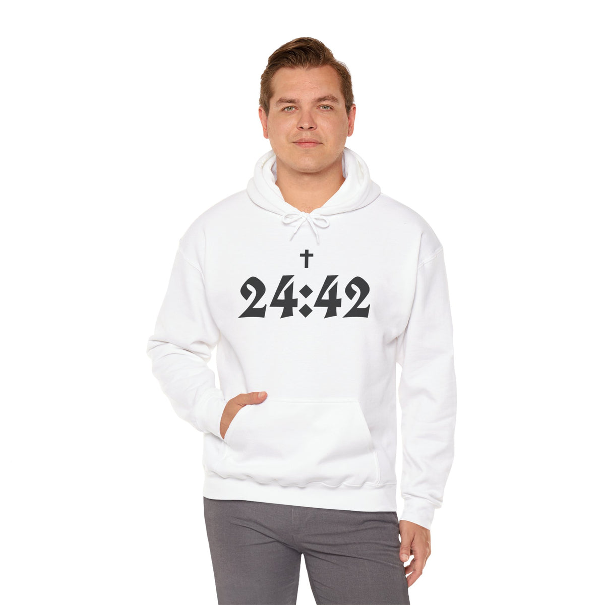 Matthew 24:42 Hoodie | Bible Verse Christian Faith Cross