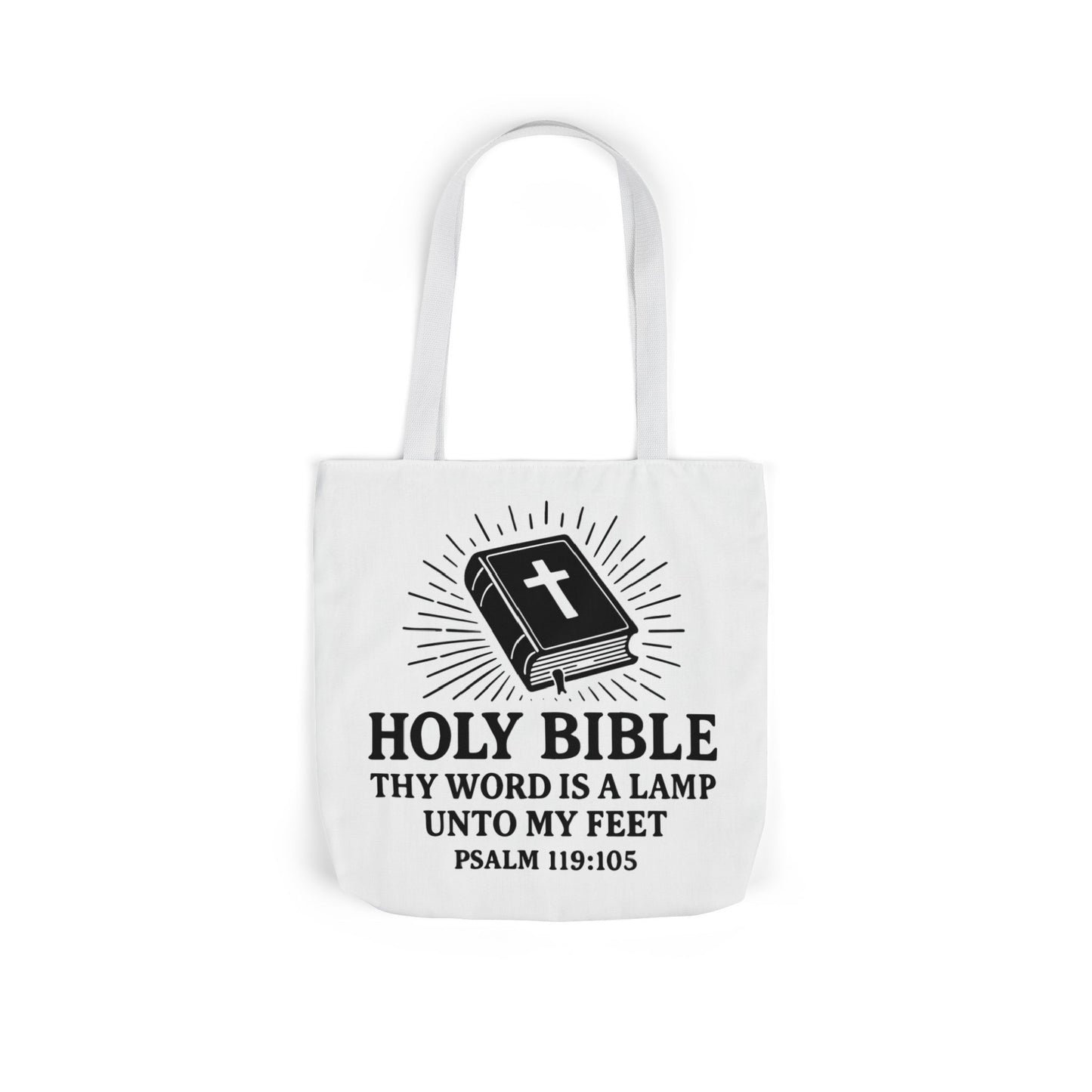Bible Quote Tote Bag, Inspirational Christian Eco-Friendly Shopping Canvas