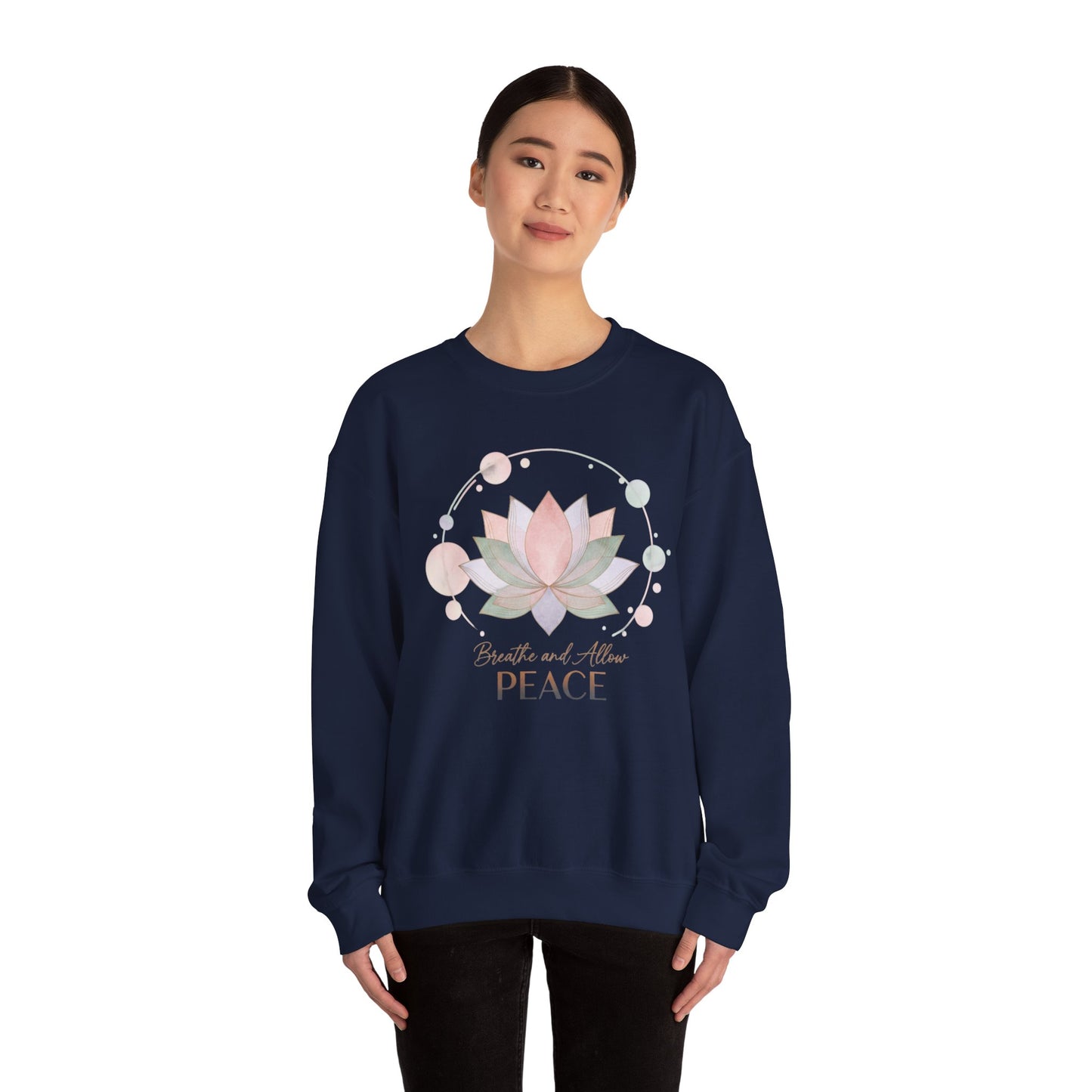 Gentle Boundaries Peace Lotus Sweatshirt | Self Care Mental Wellness