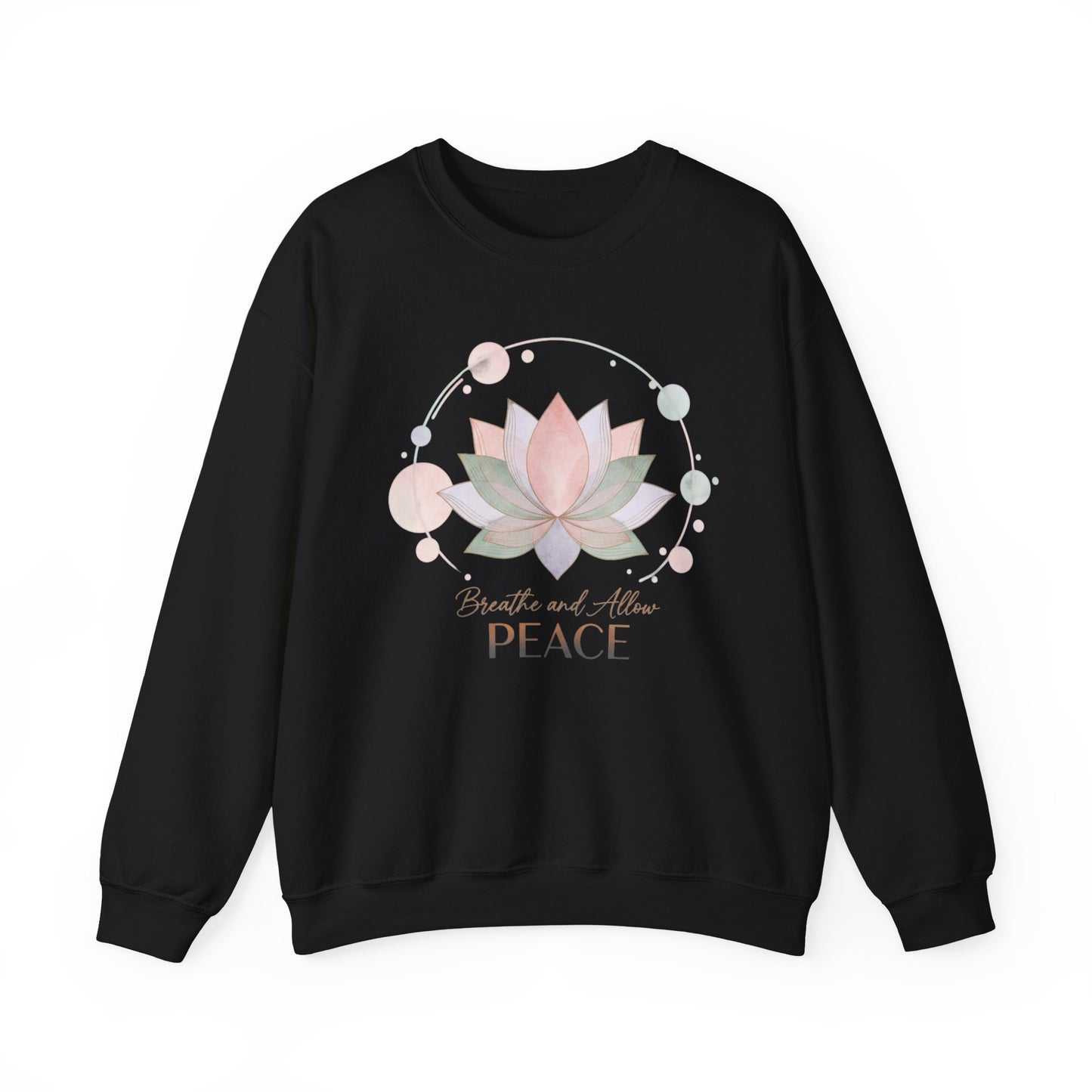Gentle Boundaries Peace Lotus Sweatshirt — Self-Care Mental Wellness Crewneck