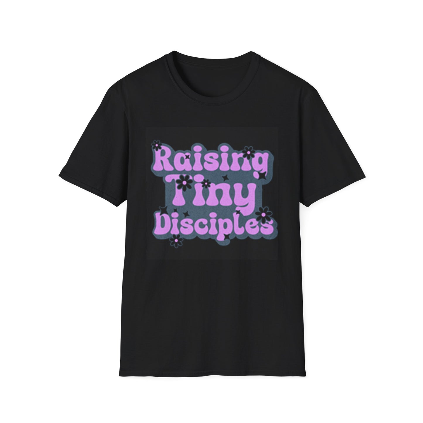 Raising Tiny Disciples Unisex Softstyle T-Shirt - Fun & Playful Tee for Parenting and Family