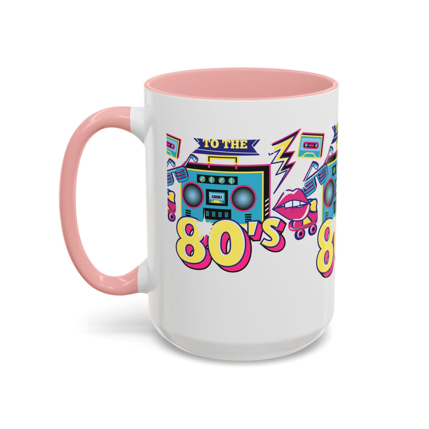 Retro 80's Coffee Mug, Vintage Mug for 80's Lovers, Nostalgic Gift, Boombox Design, Fun Drinkware for Parties